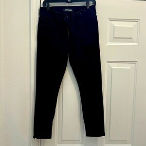 Black Express cropped skinny midrise jeans